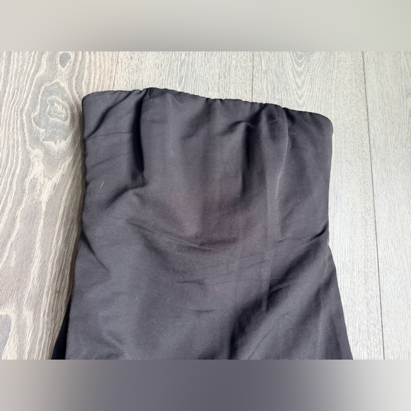 Staud Kennedy Strapless Cotton Blend Cocktail Dress in Black Size 4 - Picture 4 of 8